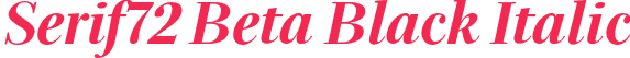 Serif72 Beta Black Italic